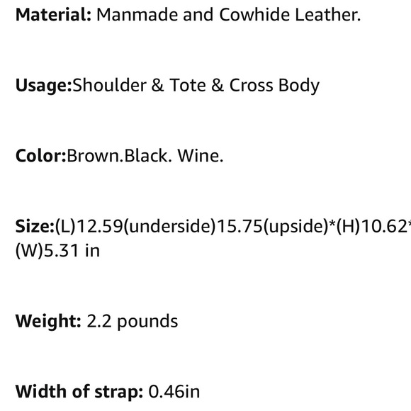 NWOT Heshe Leather Handbag/Tote/Purse BLACK - Picture 10 of 10